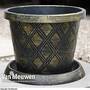 Black and Gold Flowerpot with 25L Incredicompost'