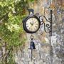 Wall Mounted Clock with Metal Stag