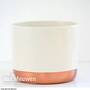 Two-tone ceramic pots - White/Rose Gold
