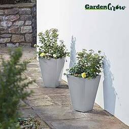 Garden Grow Set of Two Large Modern Planters