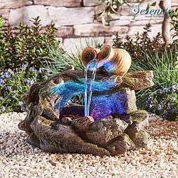 Serenity Table-Top Woodland Pouring Pots Water Feature